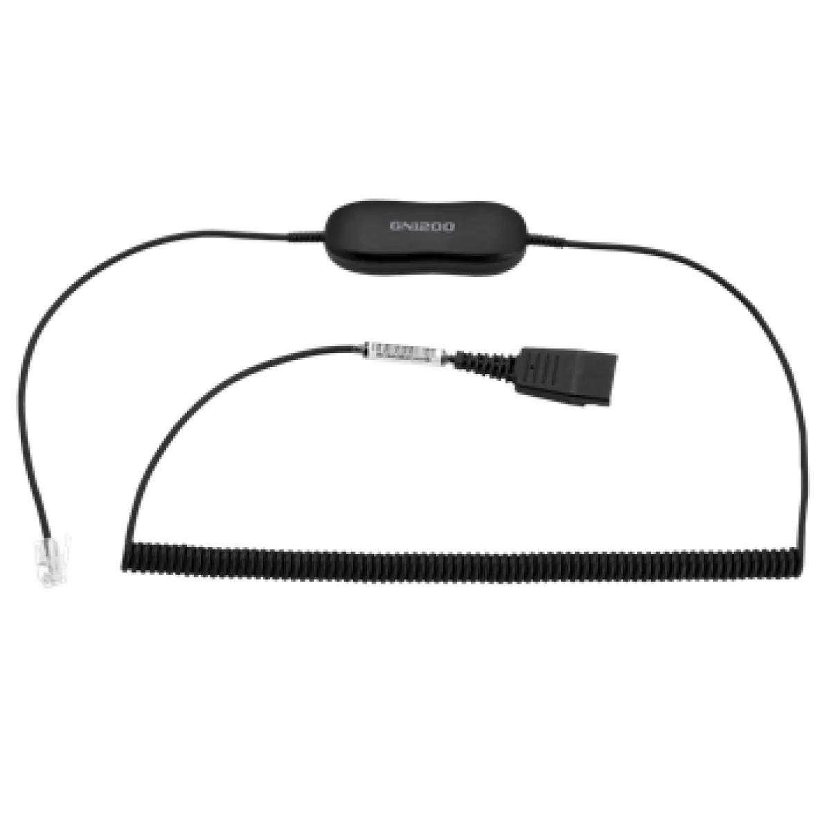 Jabra GN1218 QD to RJ-9 Attenuation Cord | 2m Coiled | Cisco – 88011-102