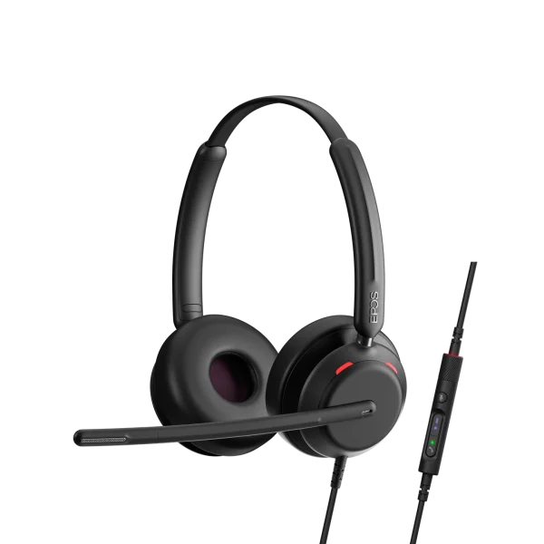 EPOS IMPACT 760T MS Teams Stereo Wired Headset | USB-C | USB-A Adapter – 1001214