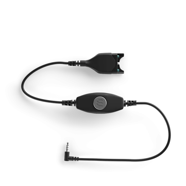 EPOS CMB 01 CTRL Adapter Cable | Easy Disconnect to 3.5mm | Inline Call Control – 1000771