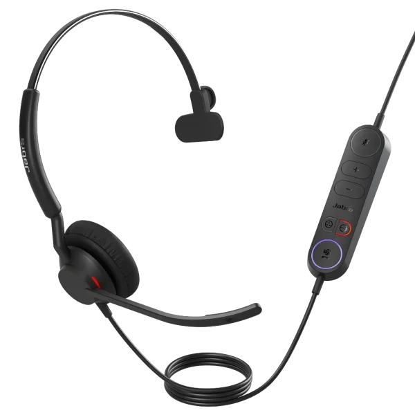 Jabra Engage 40 MS Teams Mono Headset | Inline Link | USB-C | USB-A Adapter – 4093-413-269-01