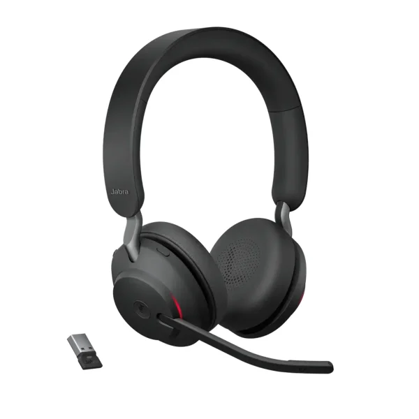 Jabra Evolve2 65 MS Teams Stereo Wireless Headset | Link 390a | USB-A | Black – 26599-999-999-01