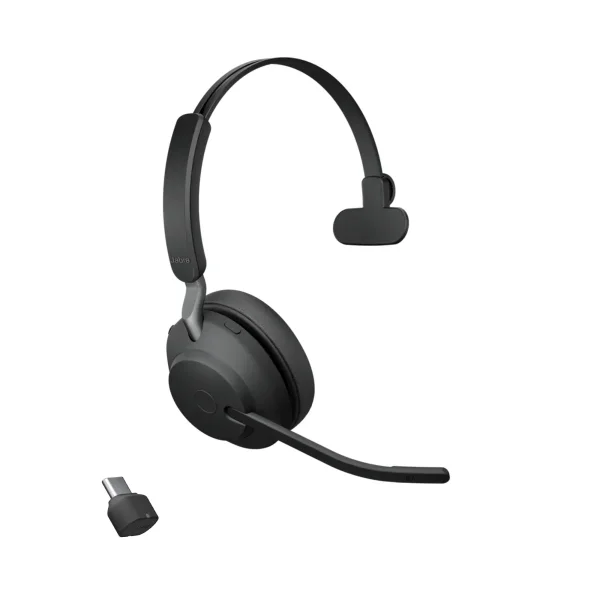 Jabra Evolve2 65 UC Mono Wireless Headset | Link 390c | USB-C | Black – 26599-889-899-01