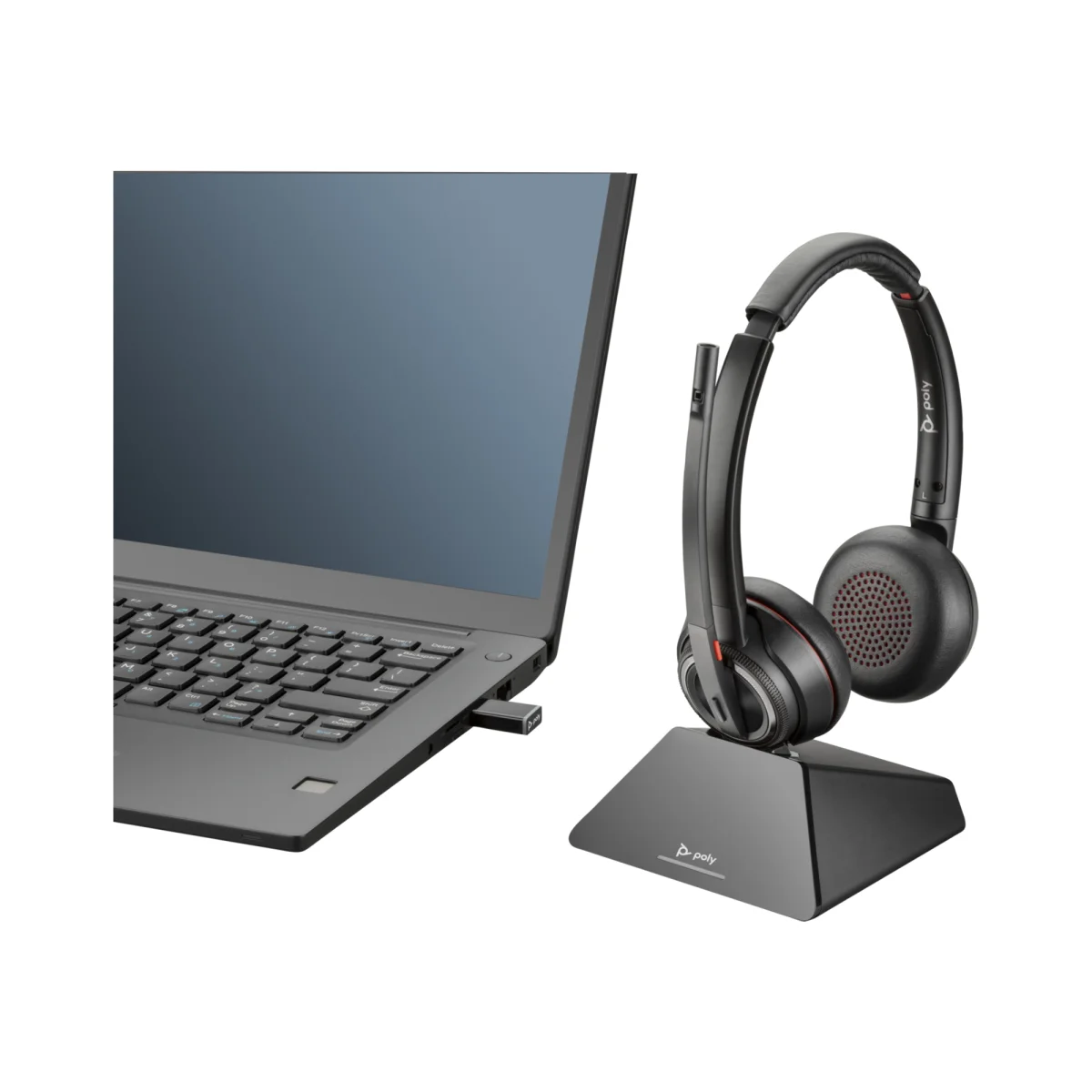 Poly Savi 8220-M UC Stereo Wireless Headset | ANC | USB-A – 77Y82AA#ABA