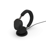 Jabra Evolve3 75 UC Stereo Wireless Headset | Wireless Charging Pad | Link 390a | USB-A | Black – 37599-989-989