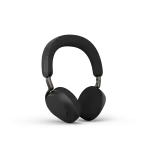 Jabra Evolve3 75 UC Stereo Wireless Headset | Wireless Charging Pad | Link 390a | USB-A | Black – 37599-989-989 - Angled View