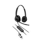 Poly Mission 425 Stereo USB Headset | USB-C | USB-A Adapter | Bulk Packaging – C01B3A6#AC3