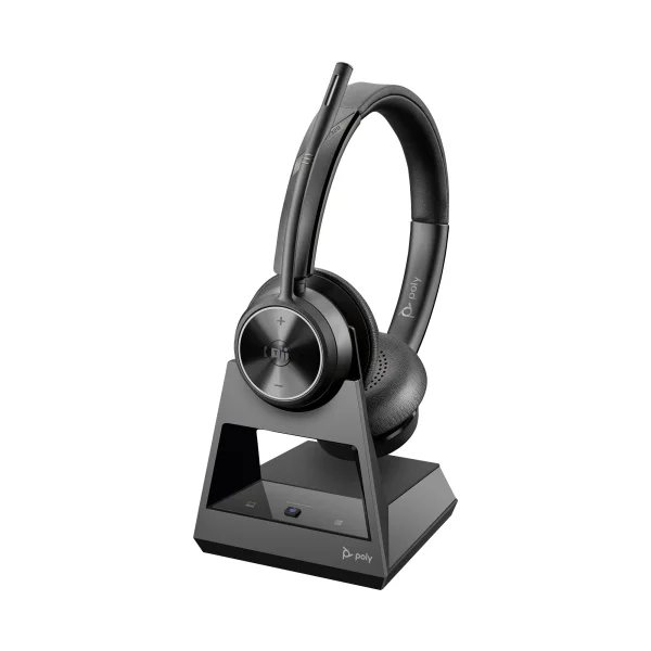Savi 7320 Office, Over-the-Head Stereo Headset, DECT Security Step C Enhanced, 13 Hours Talk Time, Desk Phone & PC communications, 590 Ft Line of Sight