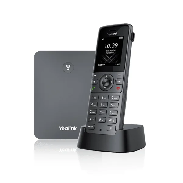 Yealink W73P DECT IP Phone System | W73H Handset | W70B Base Station | 10 SIP Accounts – W73P