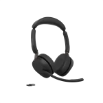 Jabra Evolve3 65 MS Teams Stereo Wireless Headset | Link 390a | USB-A – 36599-999-999 - Angled View