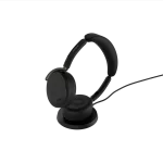 Jabra Evolve3 65 Flex UC Wireless Headset | Wireless Charging Pad | Link 390a | USB-A – 36699-989-989