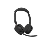 Jabra Evolve3 65 UC Stereo Wireless Headset | Link 390a | USB-A – 36599-989-999 - Angled View