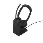 Jabra Evolve3 65 UC Stereo Wireless Headset | Charging Stand | Link 390c | USB-C – 36599-989-889