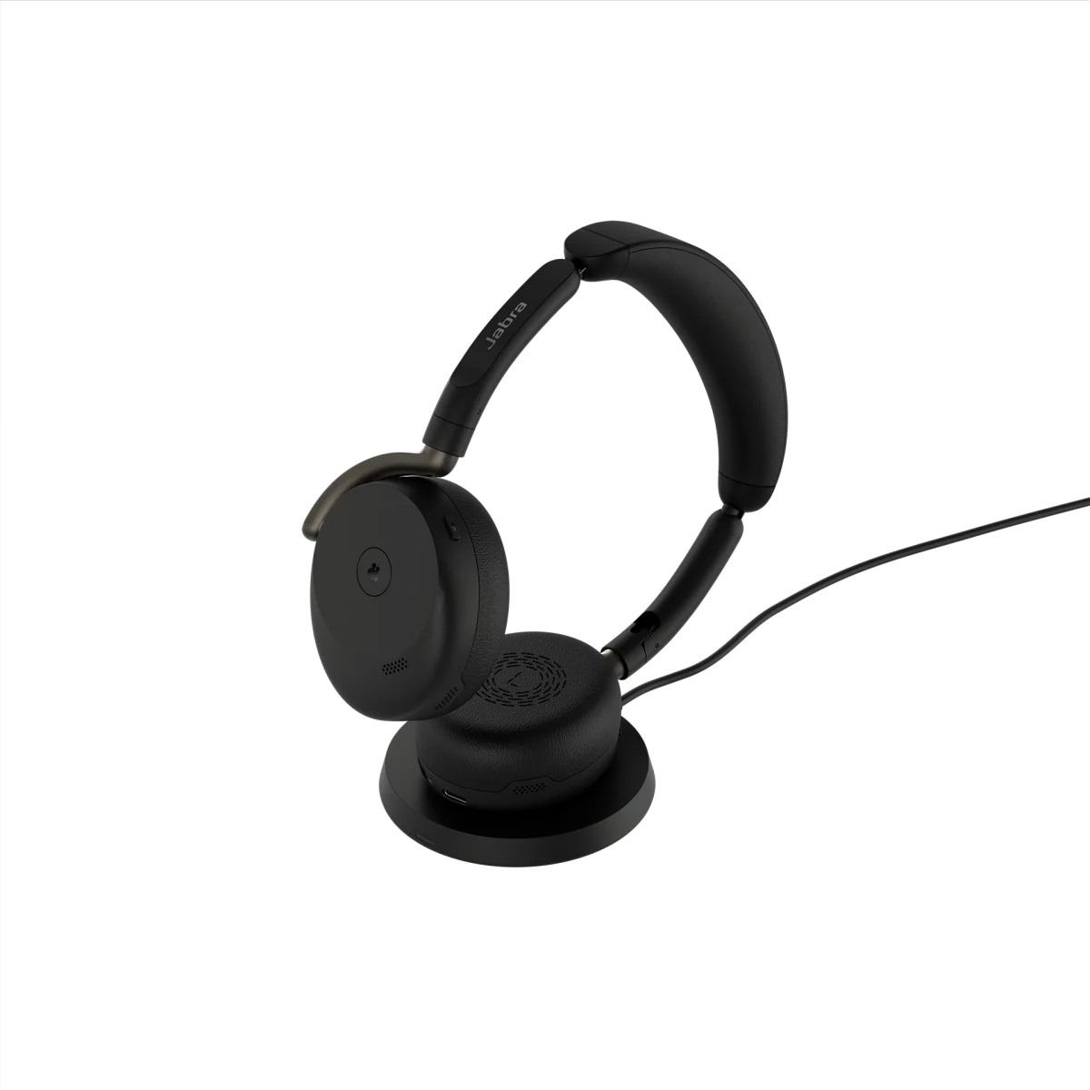 Jabra Evolve3 65 Flex MS Teams Stereo Wireless Headset | Wireless Charging Pad | Link 390a | USB-A – 36699-999-989