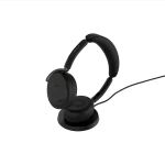 Jabra Evolve3 65 Flex MS Teams Stereo Wireless Headset | Wireless Charging Pad | Link 390a | USB-A – 36699-999-989