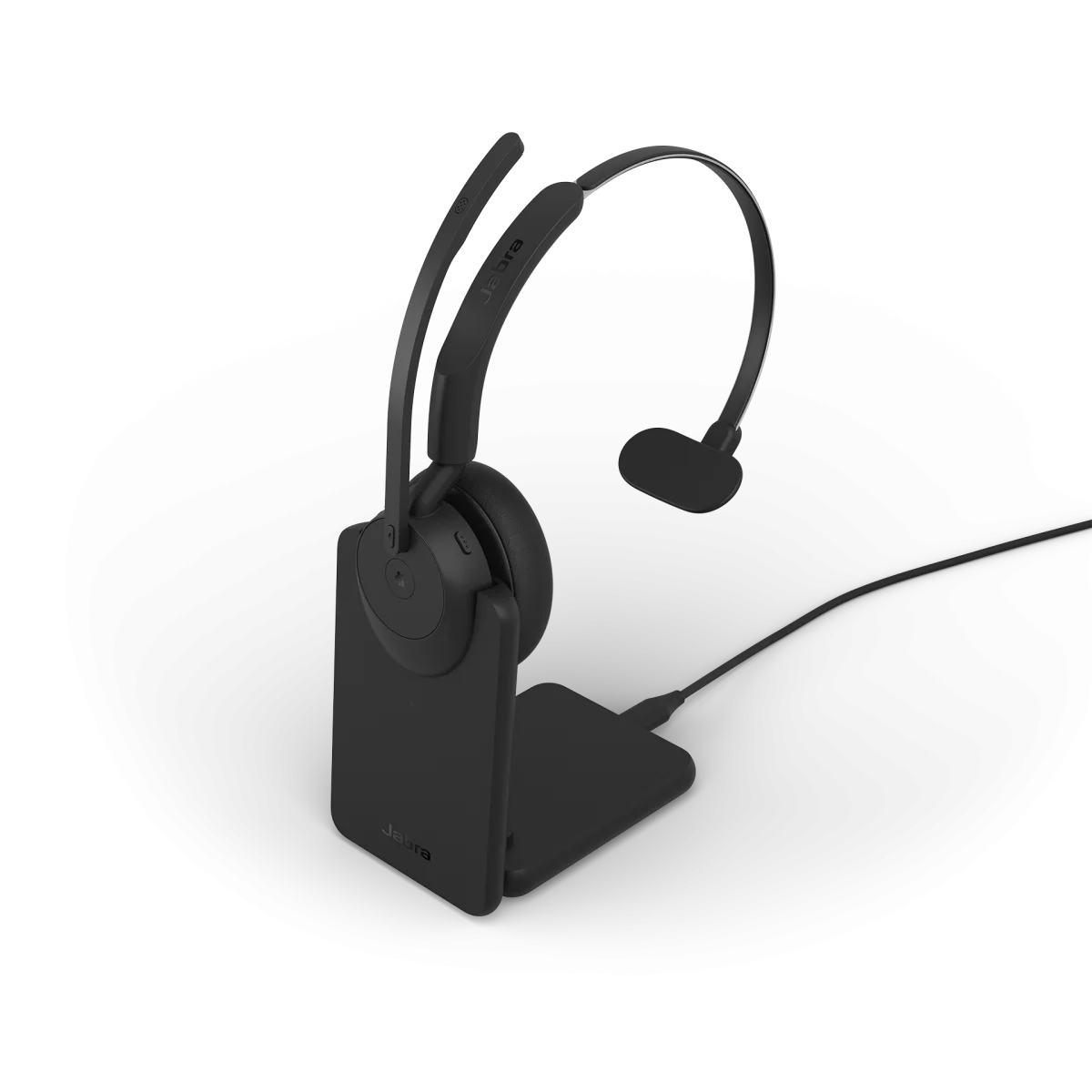 Jabra Evolve3 45 MS Teams Mono Wireless Headset | Charging Stand | Link 390c | USB-C – 34599-899-889