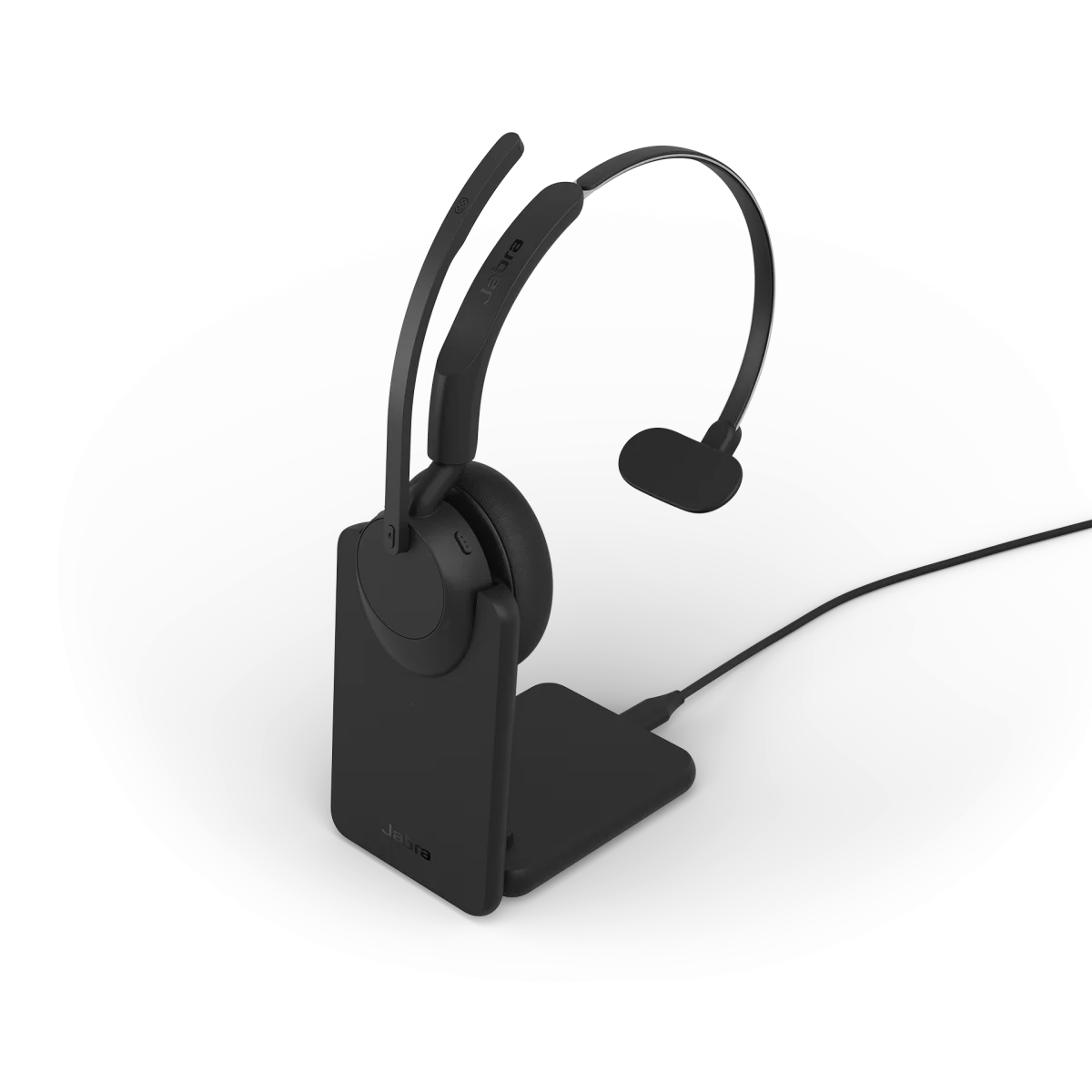 Jabra Evolve3 45 UC Mono Wireless Headset | Charging Stand | Link 390a | USB-A – 34599-889-989