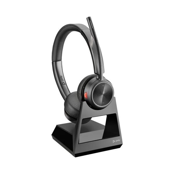 Savi 7220 Office, Over-the-Head Stereo Headset, DECT, 12 Hours Talk Time, Desk Phone, 400ft Line of Sight Wireless Freedom, Connect Up to 4 Headsets to Single Base