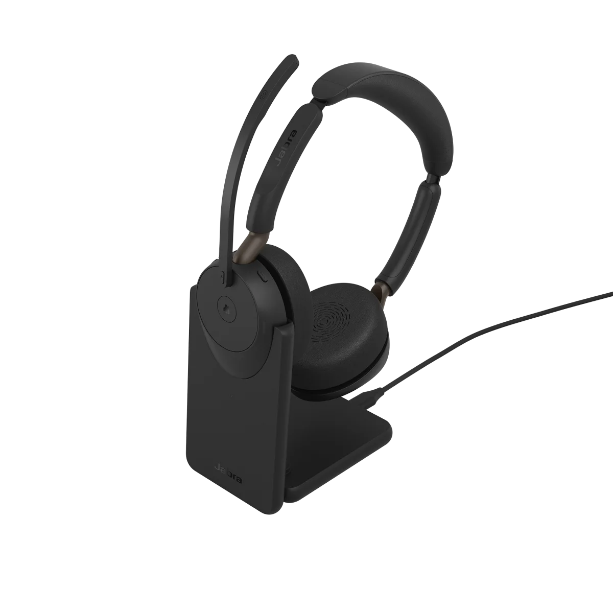 Jabra Evolve3 65 MS Teams Stereo Wireless Headset | Charging Stand | Link 390c | USB-C – 36599-999-889
