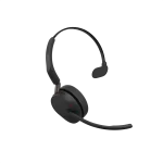 Jabra Evolve3 65 UC Mono Wireless Headset | Charging Stand | Link 390c | USB-C – 36599-889-889 - Angled View