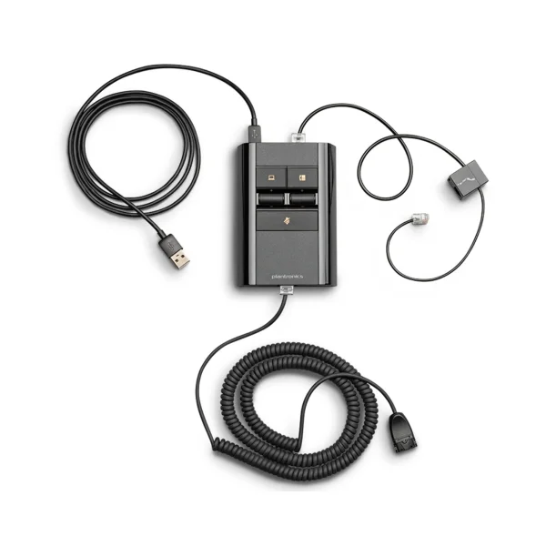 MDA524 QD, USB-C, MDA QD Switch, For Use with All Major Desk Phones, UC Softphone Applications, includes Mute, Answer/End, +/- Volume, Asset Tracking with Plantronics Manager Pro
