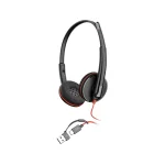 Poly Blackwire 3220 Stereo Headset | USB-C | USB-A Adapter – 8X228AA