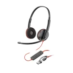 Poly Blackwire 3220 Stereo Headset | USB-C | USB-A Adapter – 8X228AA