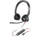 Poly Blackwire 3320 Stereo Headset | USB-C | USB-A Adapter – 8X219AA