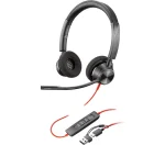 Poly Blackwire 3320-M Stereo Headset | USB-C | USB-A Adapter | MS Teams – 8X220AA