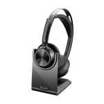 Voyager Focus 2, Stereo Bluetooth Headset with Charge Stand, USB-C-C Headset +USB-C/A Adapter
