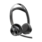 Voyager Focus 2, Stereo Bluetooth Headset with Charge Stand, Microsoft Teams Certified USB-C-C Headset +USB-C/A Adapter
