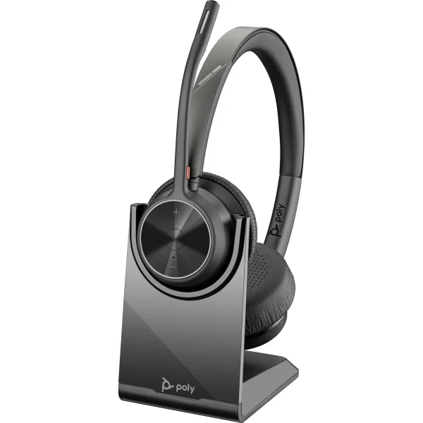 Voyager 4320, Stereo Bluetooth Headset with Charge Stand, USB-C +BT700 dongle