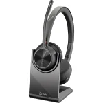 Voyager 4320, Stereo Bluetooth Headset with Charge Stand, USB-C +BT700 dongle