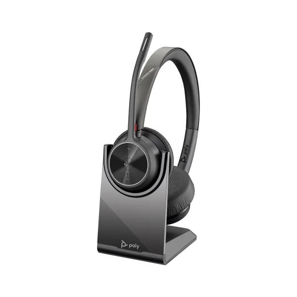 Voyager 4320-M, Stereo Bluetooth Headset with Charge Stand, USB-C, Teams +BT700 dongle