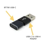 Poly Voyager Surround 80 MS Teams Bluetooth Headset USB-C with BT700 - 8G7U0AA - BT700-C Bluetooth Dongle with USB-C to USB-A Adapter