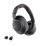 Poly Voyager Surround 85 UC Wireless Headset with BT700, USB-C to USB-A Adapter and Charging Stand 8G7T7AA - HP Poly Surround 85 UC Headset with BT700-C and USB-C to USB-A Adapter