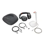 Poly Voyager Surround 85 UC Wireless Headset with charging stand and USB-C connectivity