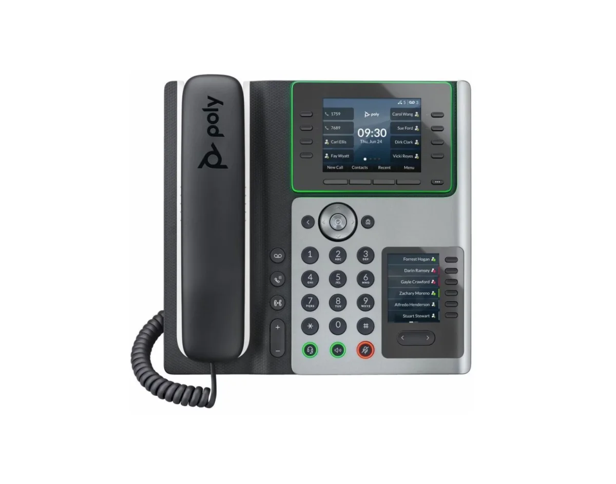 Poly Edge E400 IP Phone | PoE | Dual Display | Power Supply – 89B54AA#ABA