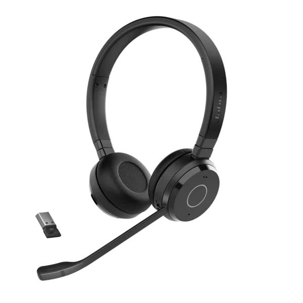 Jabra Evolve 65 TE UC Stereo Wireless Headset with Link 390a – 6699-839-409