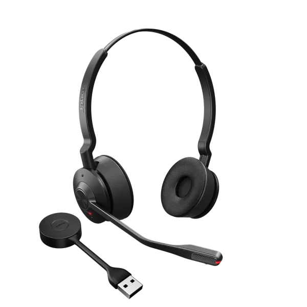 Jabra Engage 55 SE DECT Wireless Stereo Headset UC with Link 400 USB-A – 9659-410-125 - Included Accessories