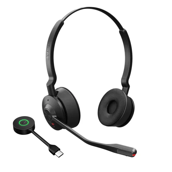 Jabra Engage 55 SE DECT Wireless Stereo Headset UC with Link 400 USB-C – 9659-430-125