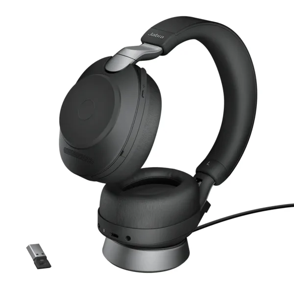 Jabra Evolve2 85 UC Stereo Wireless Headset with Link380a & Charging Stand – 28599-989-989