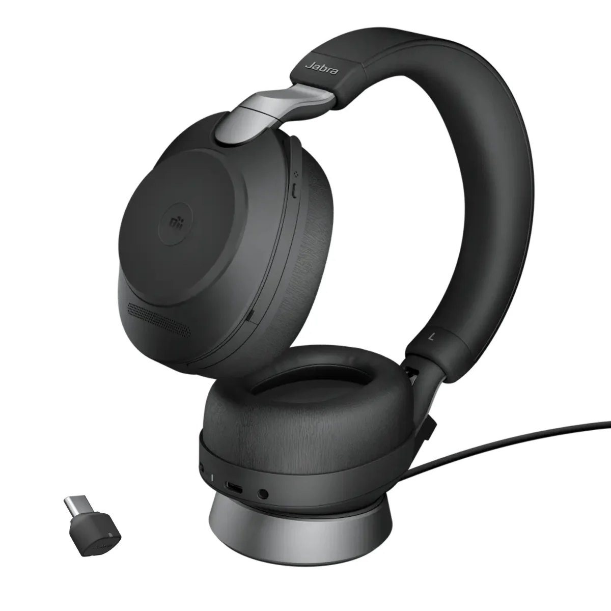 Jabra Evolve2 85 MS Teams Stereo Wireless Headset | Charging Stand | Link 380c | USB-C – 28599-999-889