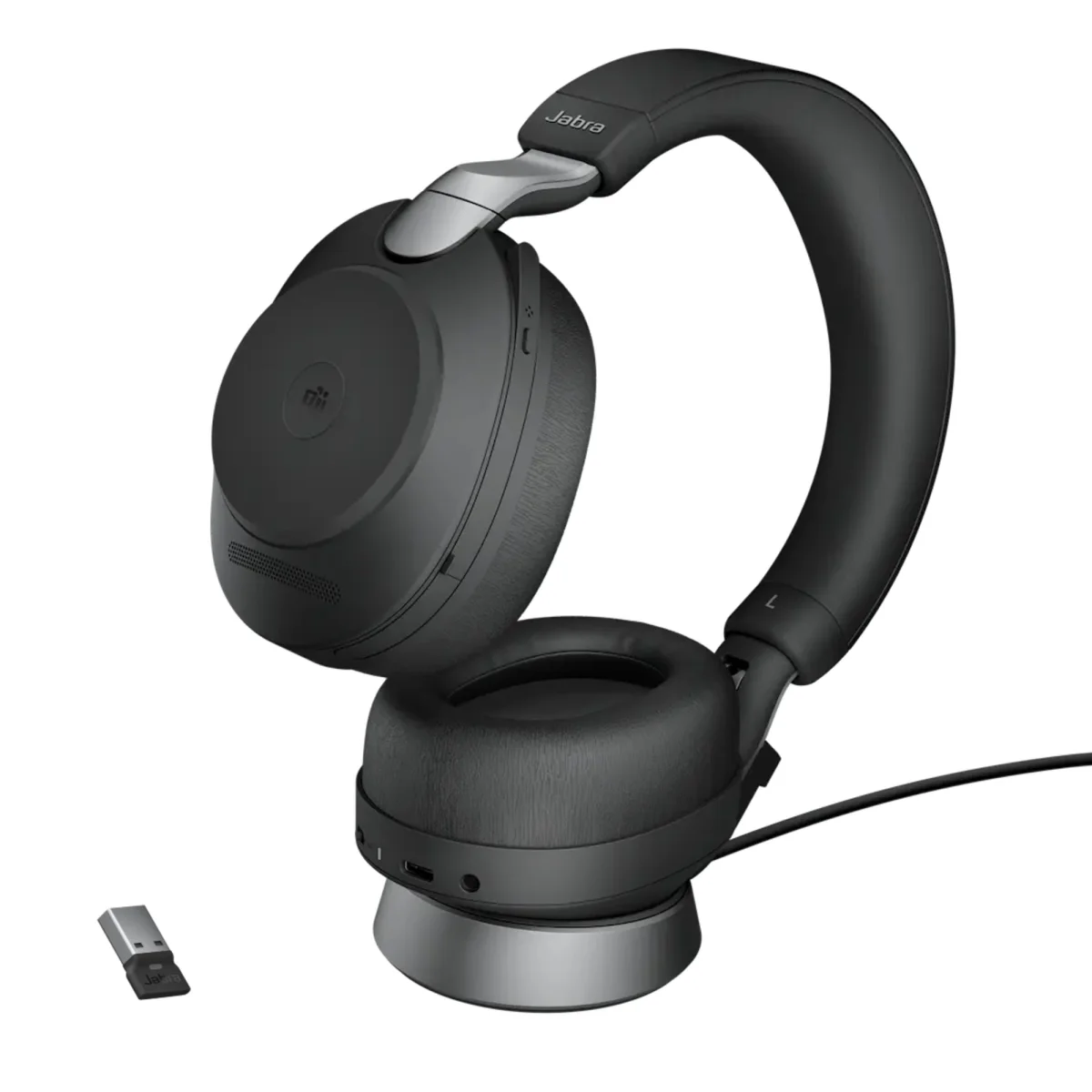 Jabra Evolve2 85 MS Teams Stereo Wireless Headset | Charging Stand | Link 380a | USB-A – 28599-999-989