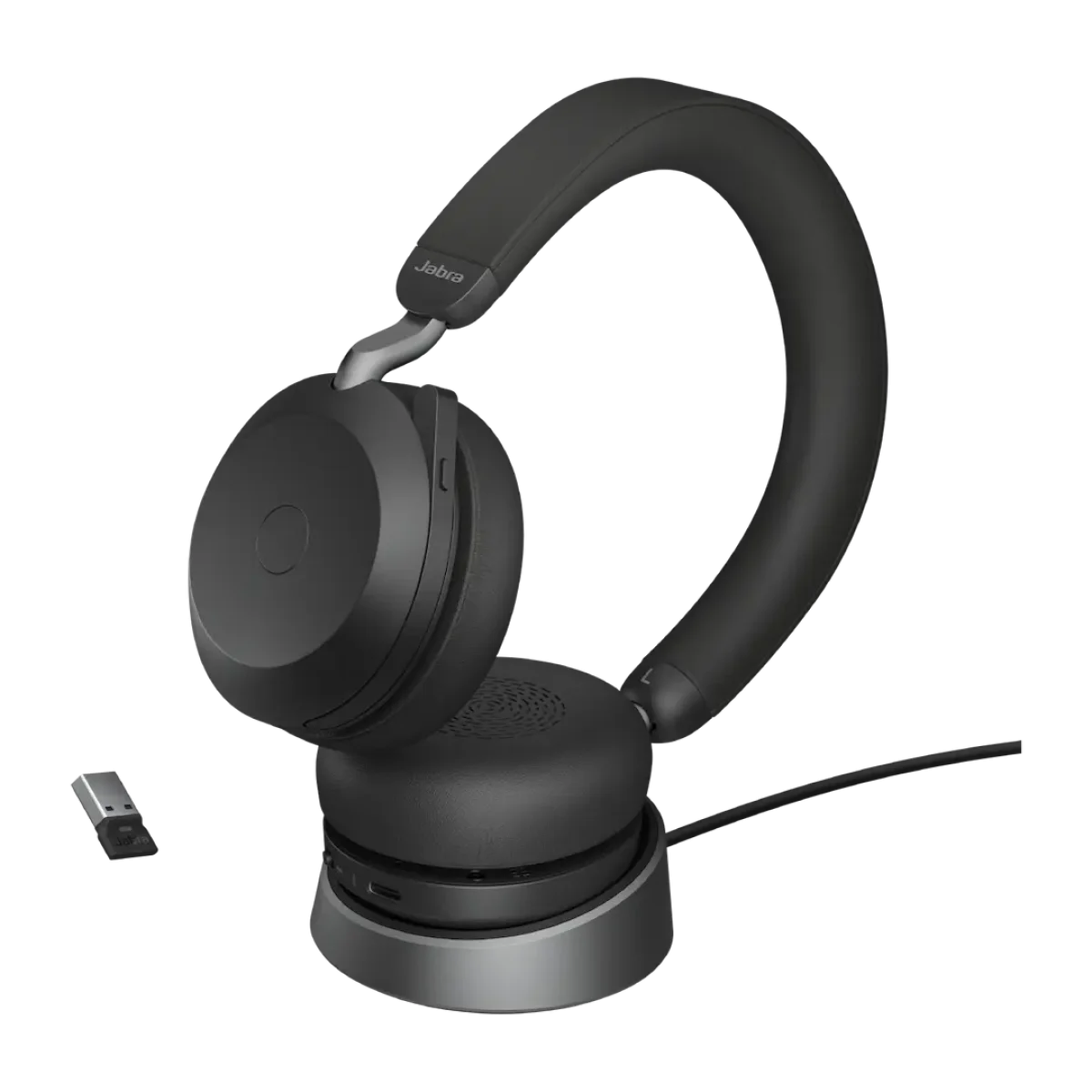 Jabra Evolve2 75 UC Stereo Wireless Headset | Charging Stand | Link 380a | USB-A – 27599-989-989
