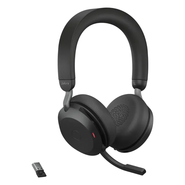 Jabra Evolve2 75 Wireless UC Stereo Headset with Link380A USB-A Adapter – 27599-989-999