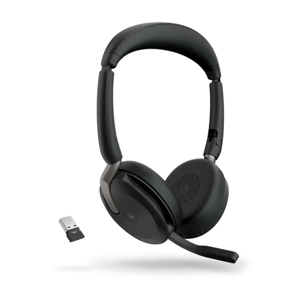 Jabra Evolve2 65 Flex – Wireless Stereo Headset – Link 380a MS – Microsoft Teams Certified – 26699-999-999-01