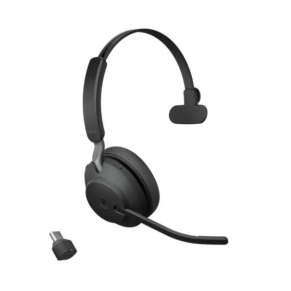 Jabra Evolve2 65 Wireless Mono Headset – Link380C MS – Microsoft Teams Certified – 26599-899-899