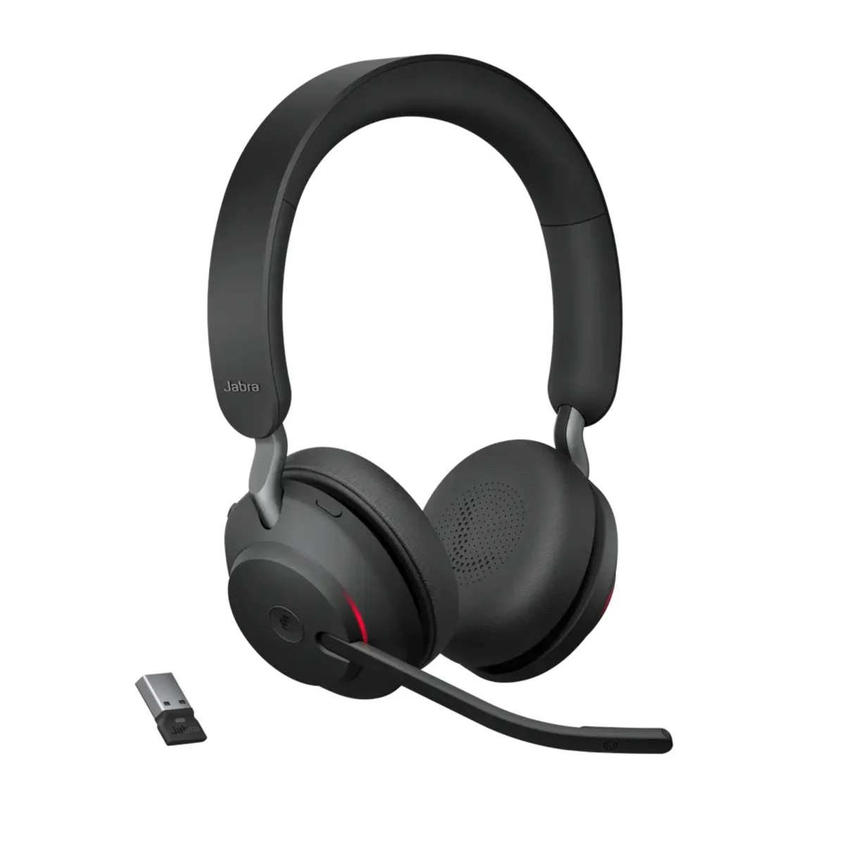 Jabra Evolve2 65 Wireless Stereo Headset Link380A MS Black Microsoft Teams Certified – 26599-999-999