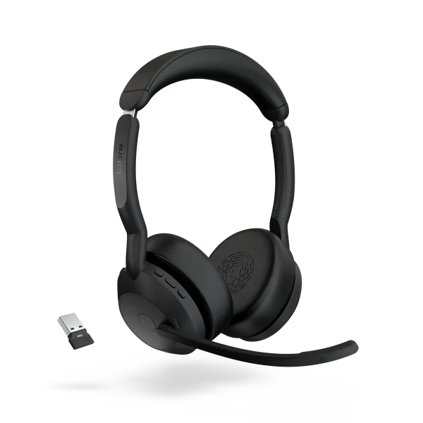 Jabra Evolve2 55 UC Stereo Wireless Headset | Link 380a | USB-A – 25599-989-999-01