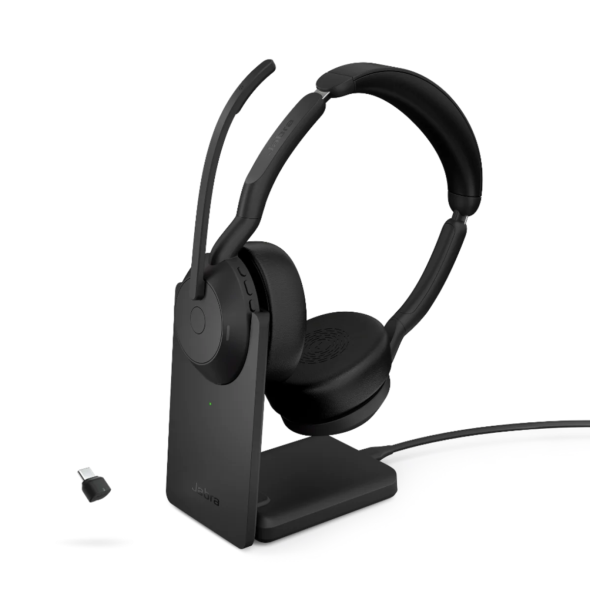Jabra Evolve2 55 UC Stereo Wireless Headset | Charging Stand | Link 380c | USB-C – 25599-989-889-01
